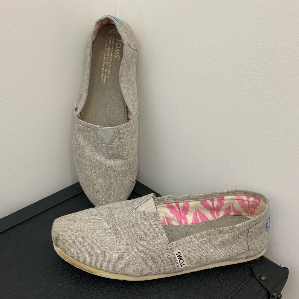 Toms Gray Shoe - Size 8.5